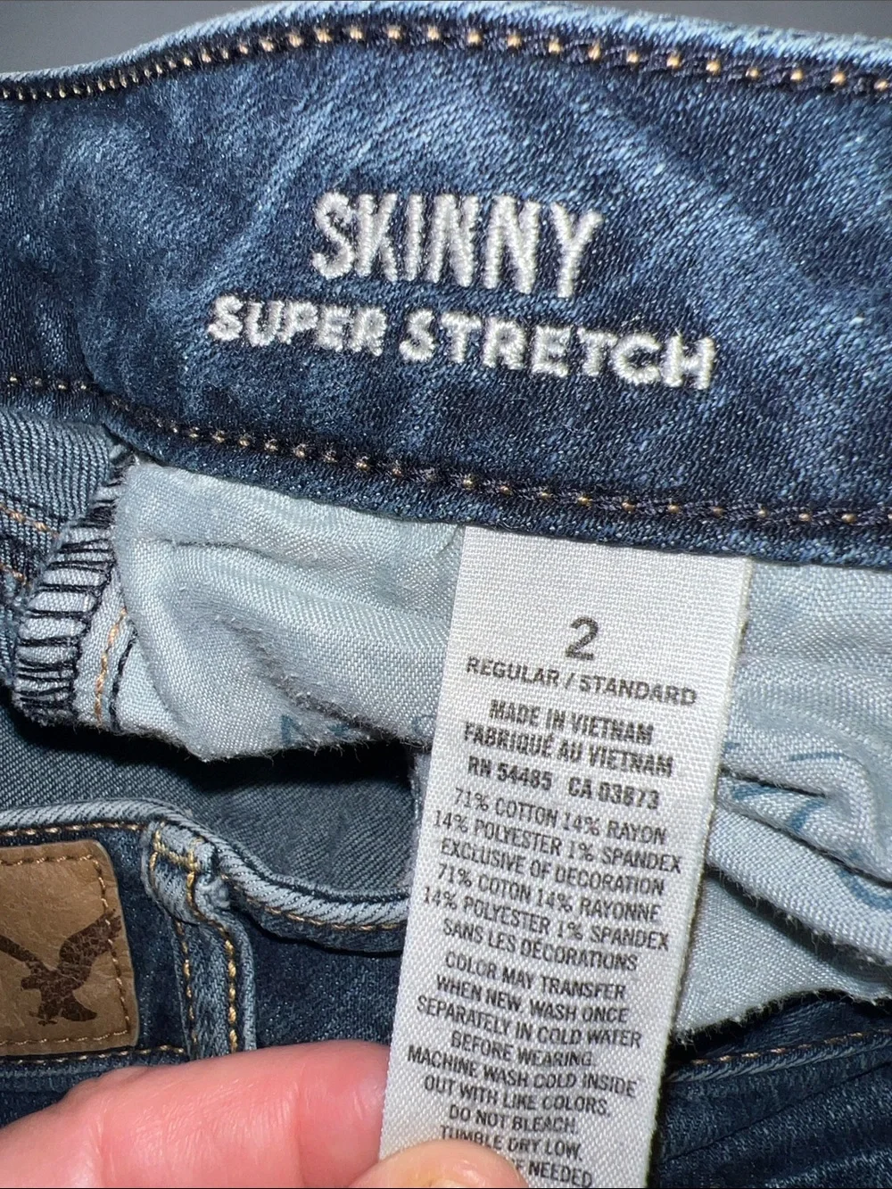 American Eagle Outfitters Super stretch Indigo Skinny Jeans 2